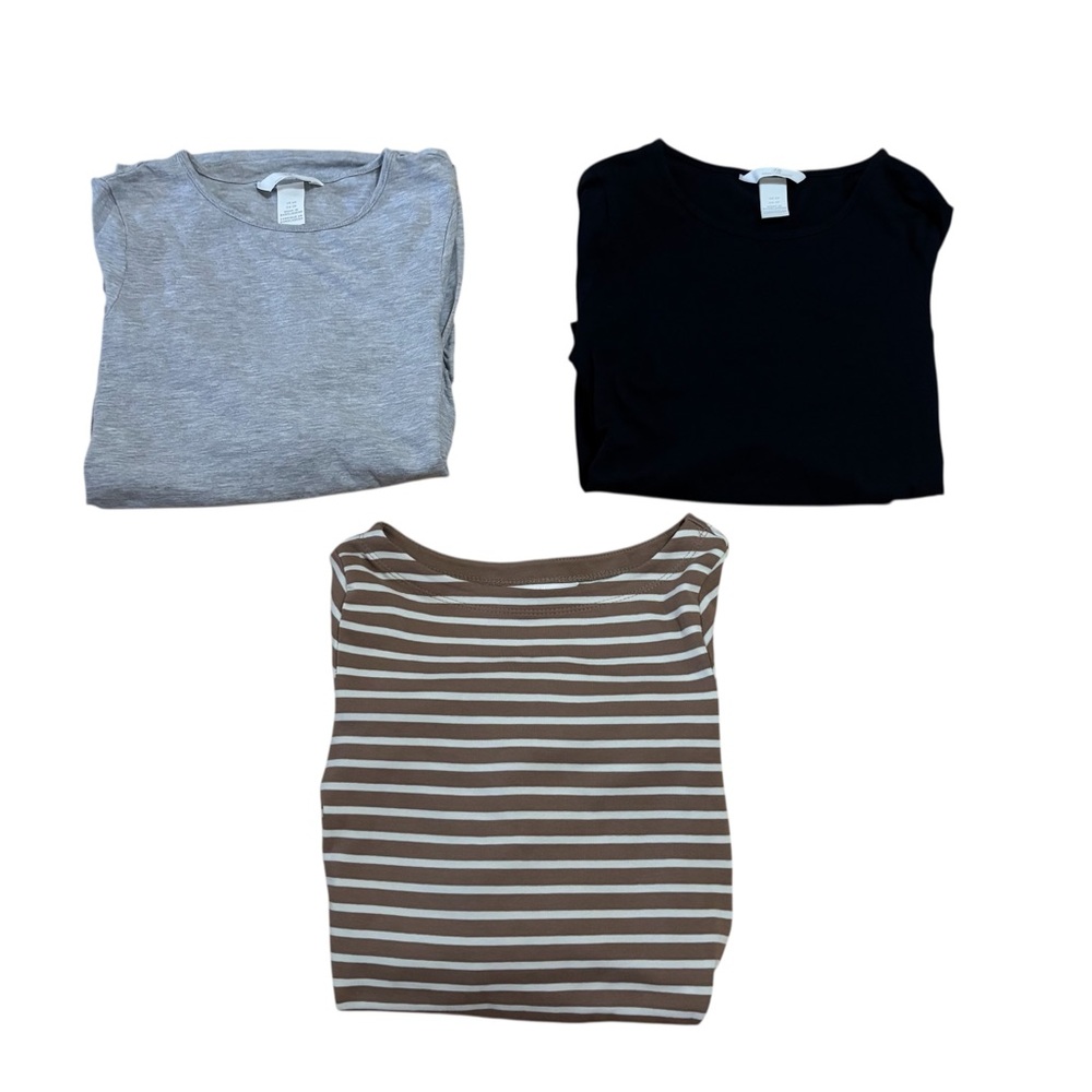 H&M Mama Bundle of 3 Long Sleeve Maternity Shirts